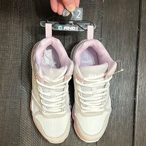 AND1 Kids Sneakers - White and Light Pink